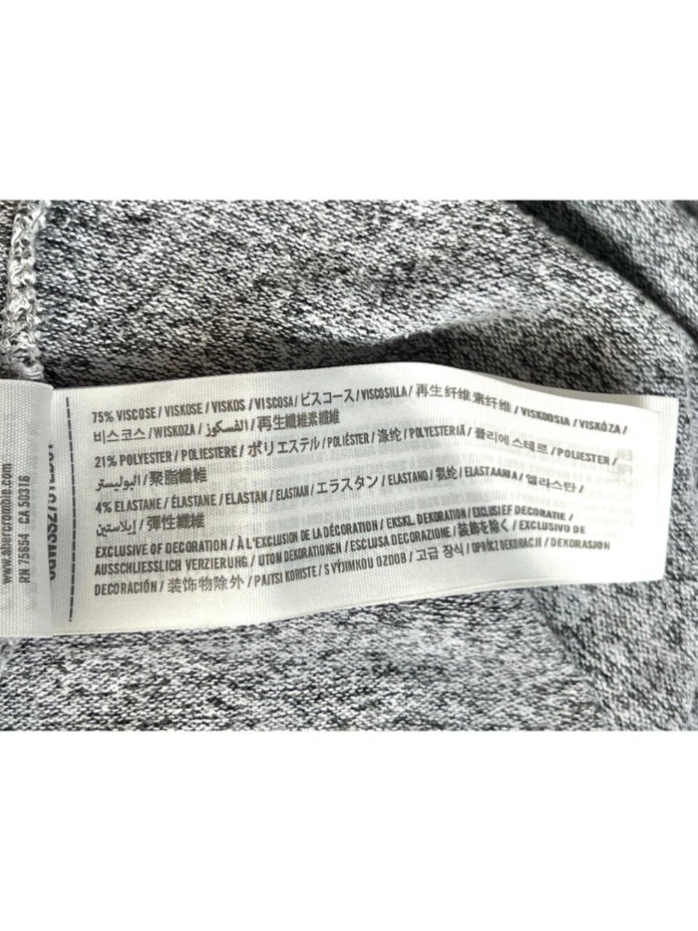 Hollister Women's M Gray Stretch Knit Hoodie Long Sleeve Pull Over Gorp Core - Picture 7 of 8